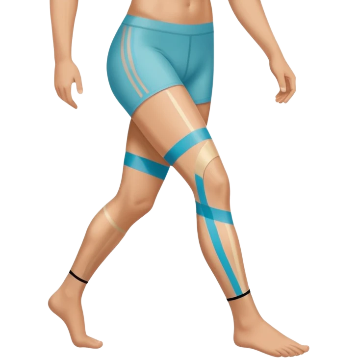 leg with kinesio tape (physiotherapy) emoji