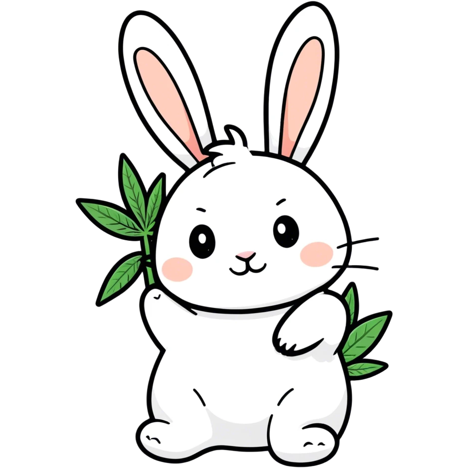 Rabbit and marijuana emoji