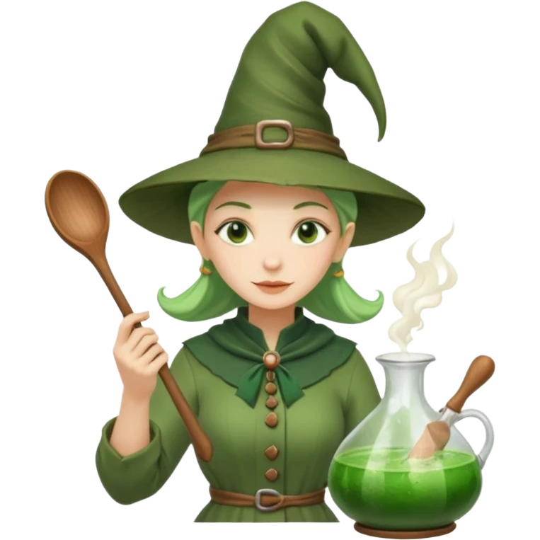 green witch cooking potion emoji