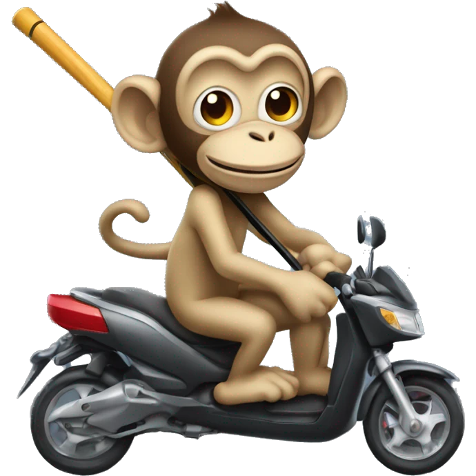 Monkey onna pogo stick In a car  emoji