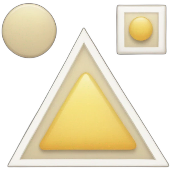Triangle, square and circle emoji