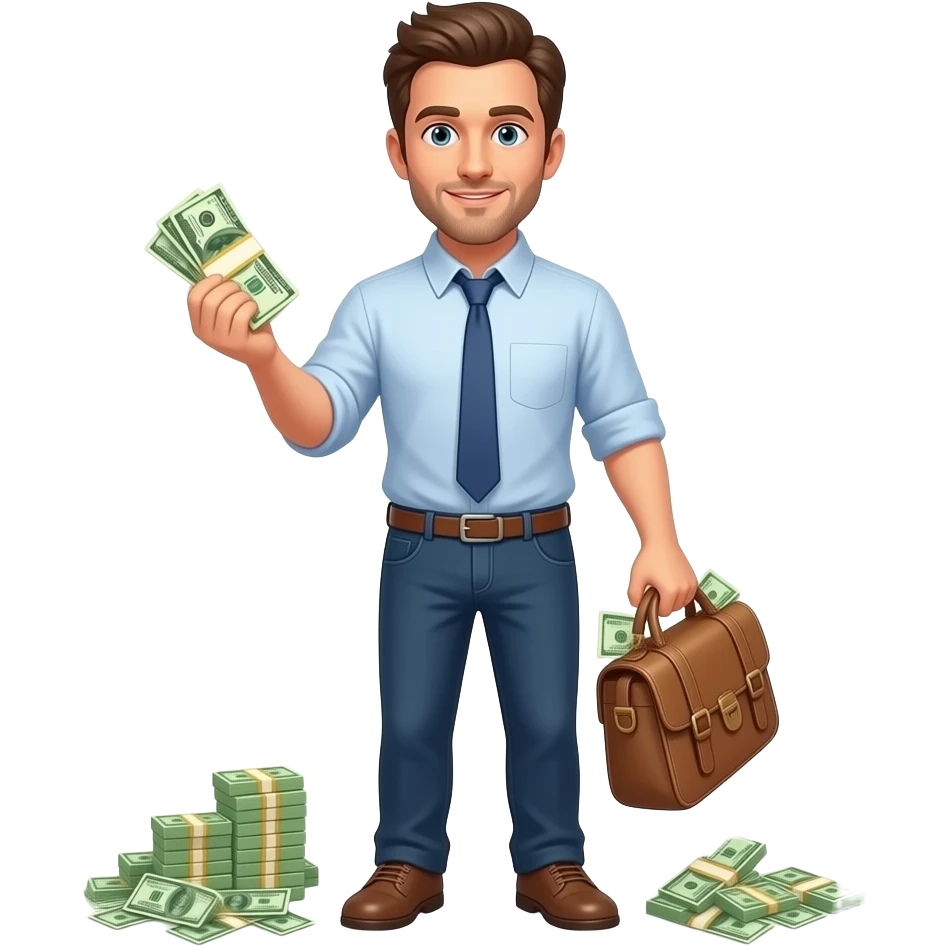 Ashton Kutcher cashing out money emoji