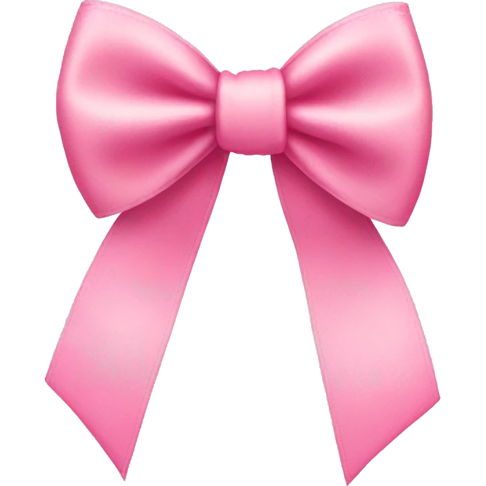 Pink preppy bow emoji