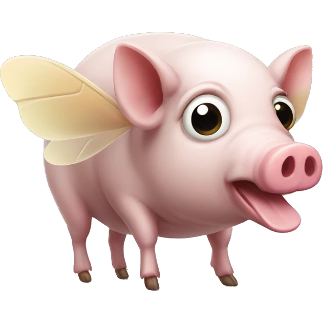 Fly pig  emoji
