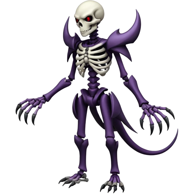 Shiny Badass Edgy Dark Evil Spectral Dusky Spooky Skeletal Cool Hot Stylish Handsome Duskull-Darkrai-Genesect-Fakémon-fusion (full body) emoji
