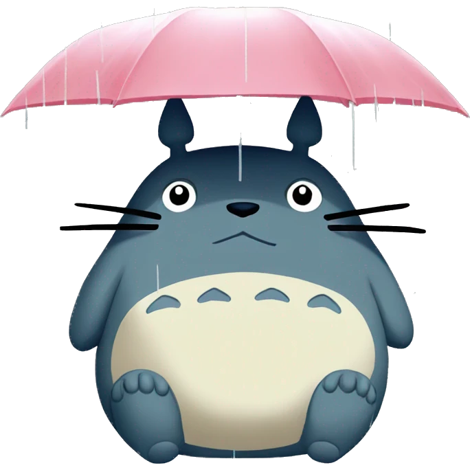 totoro rain emoji