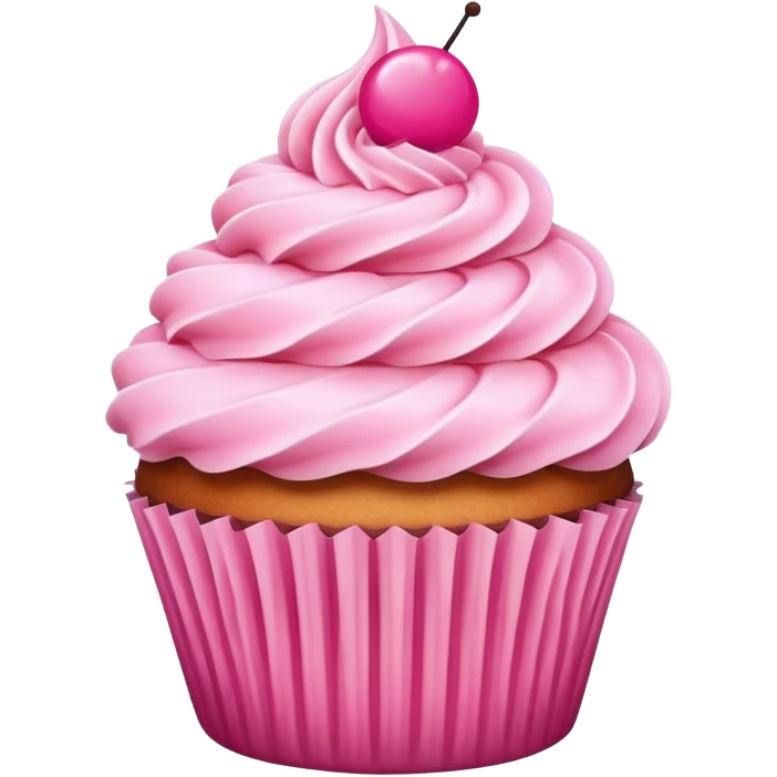 cupcake with pink icing emoji