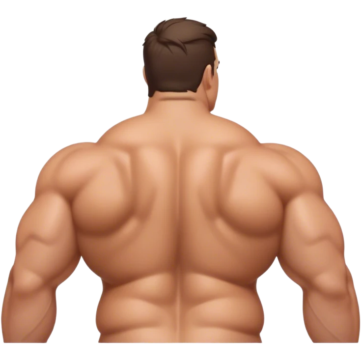 Guy with fat back emoji