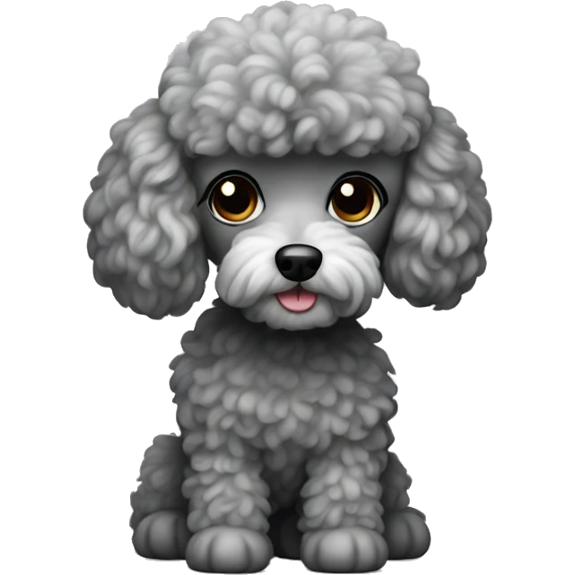 Gray teddy poodle emoji