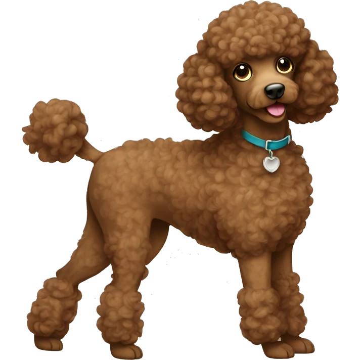 curly hair-poodle-brown emoji