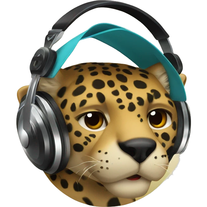 Jaguar listening vynil record emoji