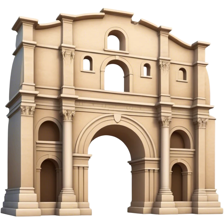 Cinematic Realistic Pula Arena Landmark Emoji, presenting the grand Roman amphitheater with towering stone arches. emoji