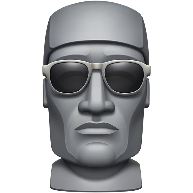 moai with sunglasses on emoji