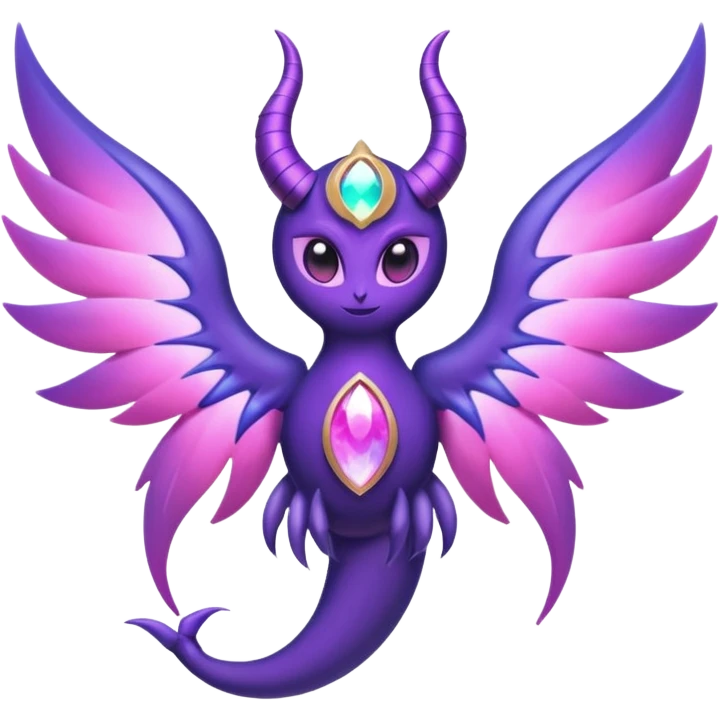 Pokemon legendary purple and pink lunala emoji