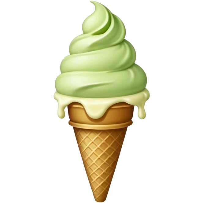 Pistachio ice cream emoji