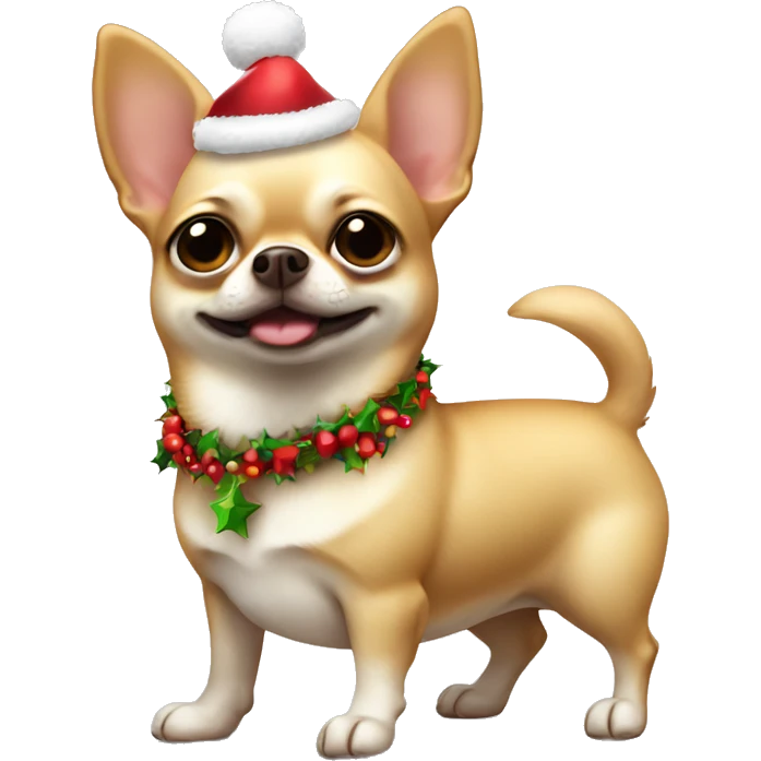 Christmas fat chihuahua  emoji