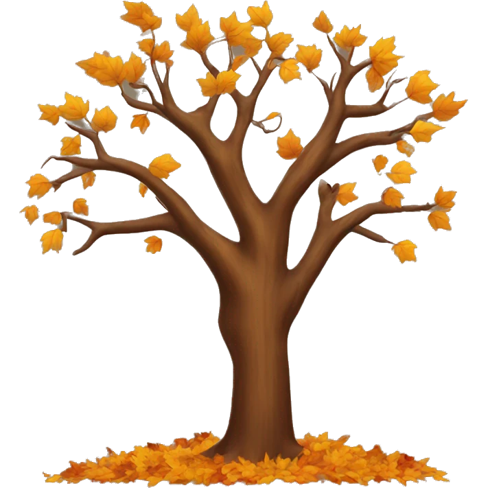 Autumn tree emoji