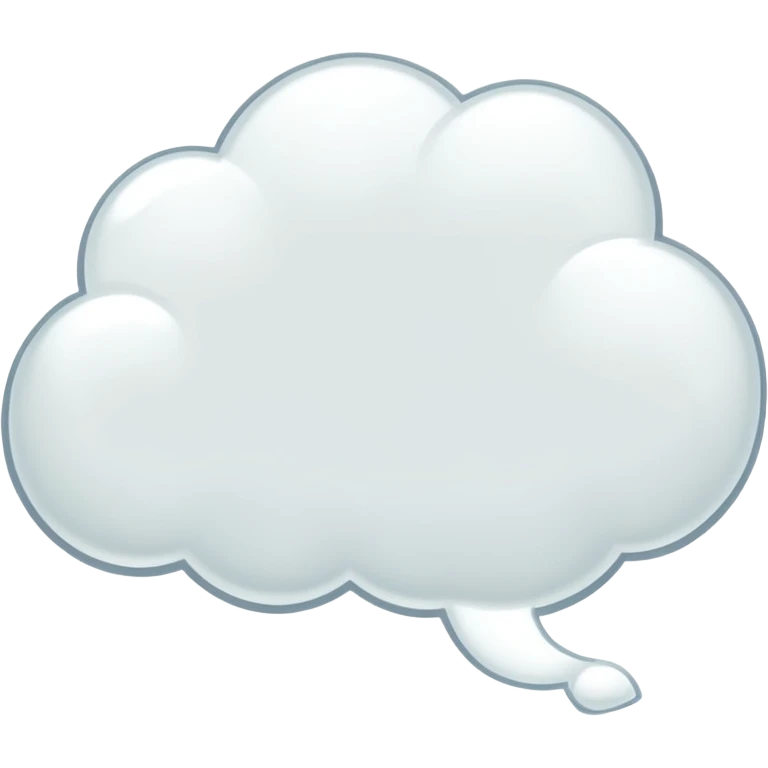 comic-style thought bubble with soft edges, no text emoji