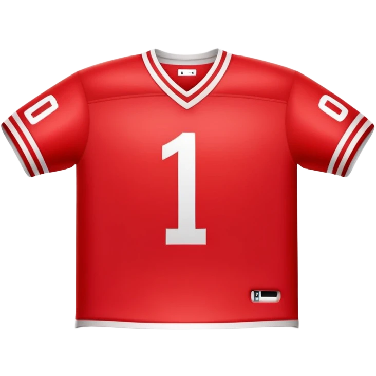 Red jersey number 1 in White  emoji