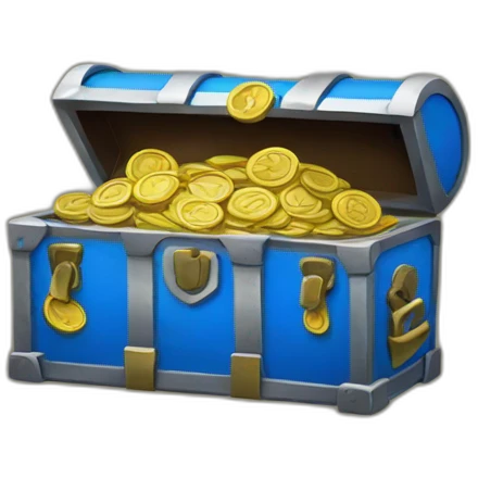 chest of blue coins emoji