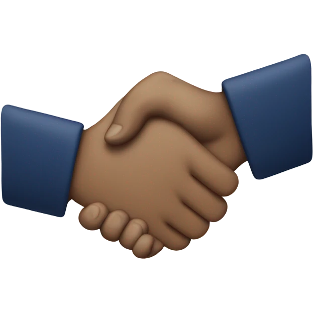 
handshake dark blue clothes emoji