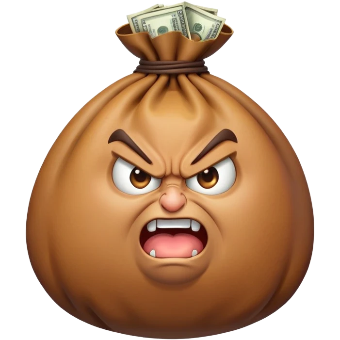 angry bag of money emoji