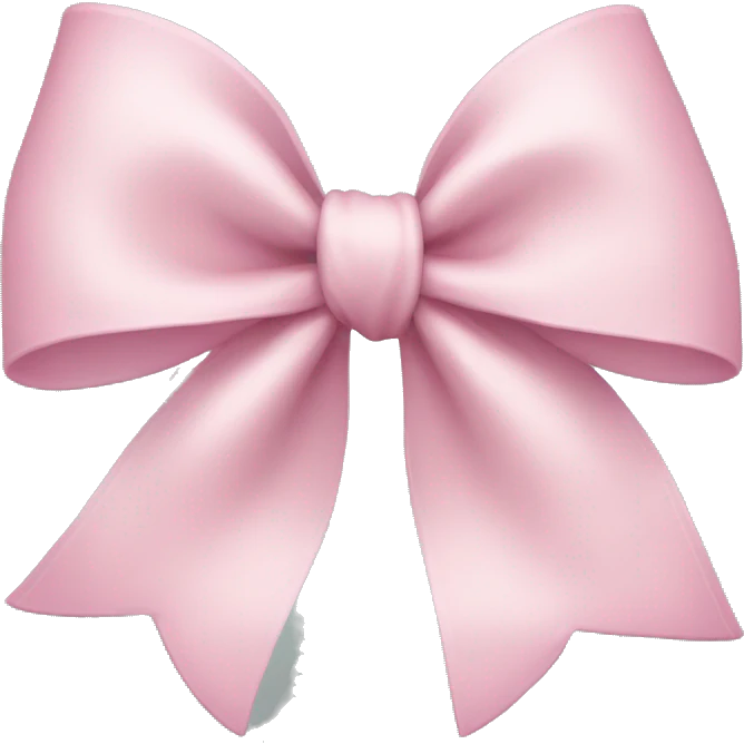 Light pink bow emoji