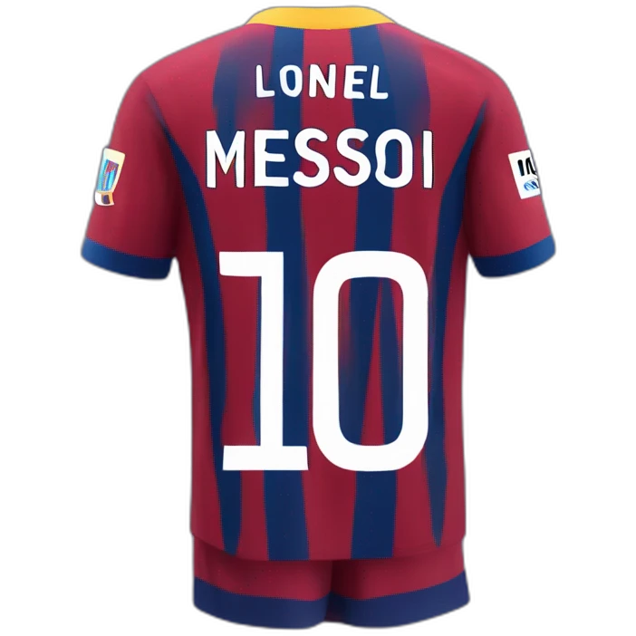 Back of Lionel Messi Jersey with number 10 emoji