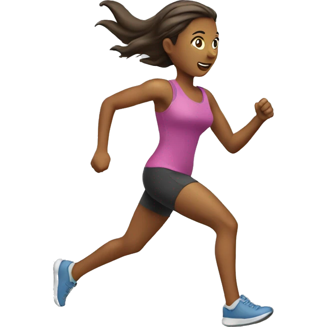 female running emoji running to the right  emoji