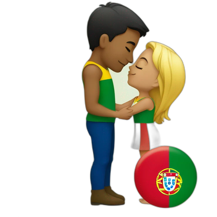 Portugal kissing brazil emoji
