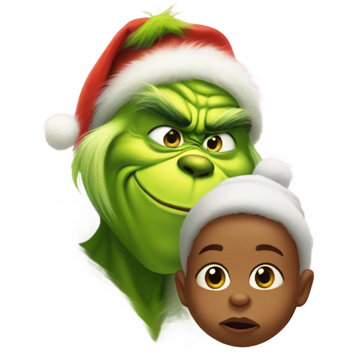 Grinch with a baby emoji