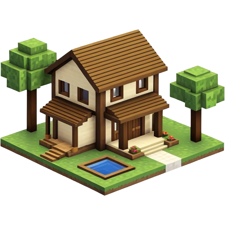 Minecraft house emoji