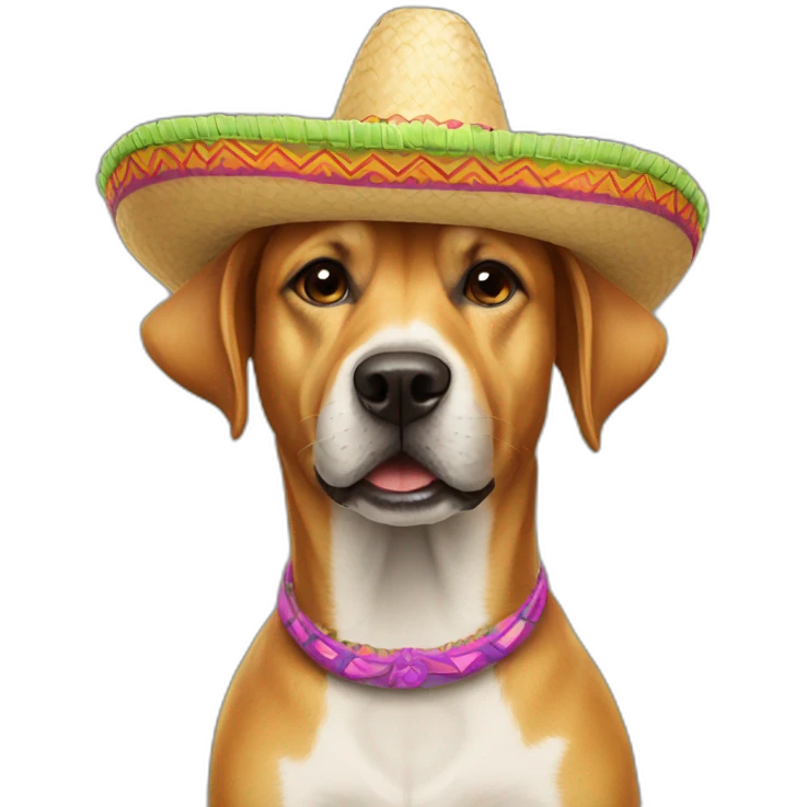 dog in sombrero margarita emoji