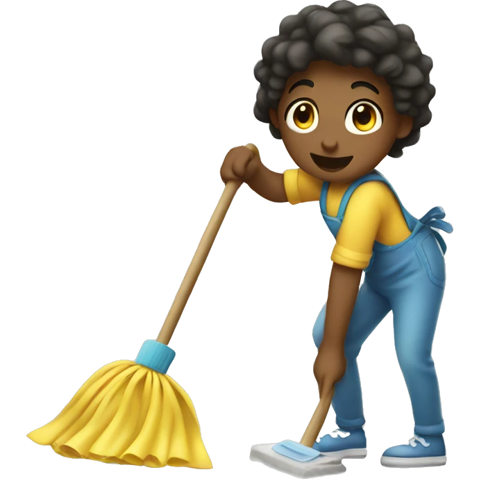Cute cleaning emoji