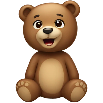 Teddy bear talking  emoji