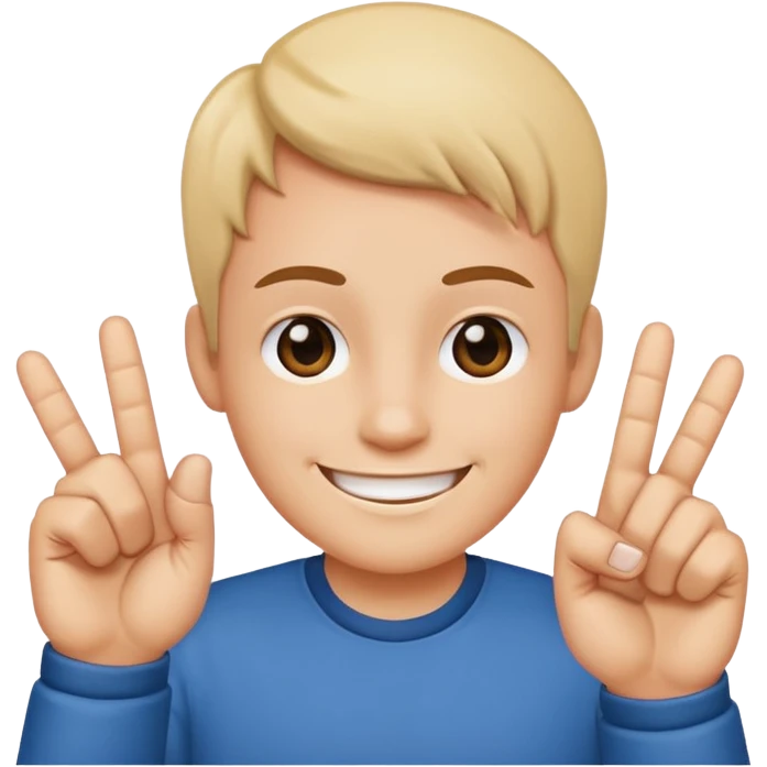 Smile middle fingers emoji