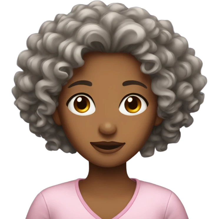 Girl with curly hair emoji