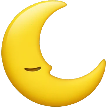 yellow half moon emoji emoji