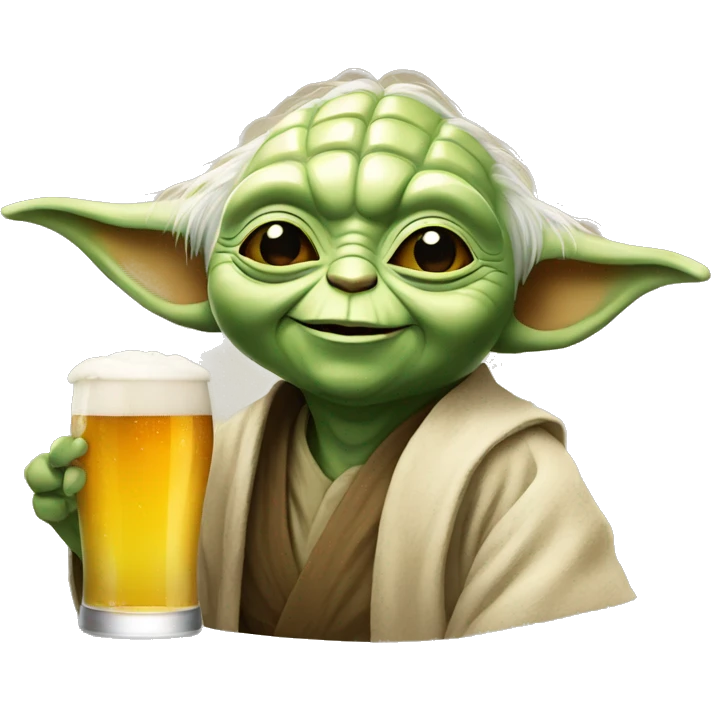 happy Yoda beer emoji