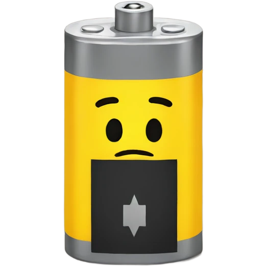 Yellow Sad battery  emoji