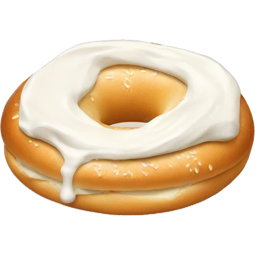 bagel with cream cheese emoji
