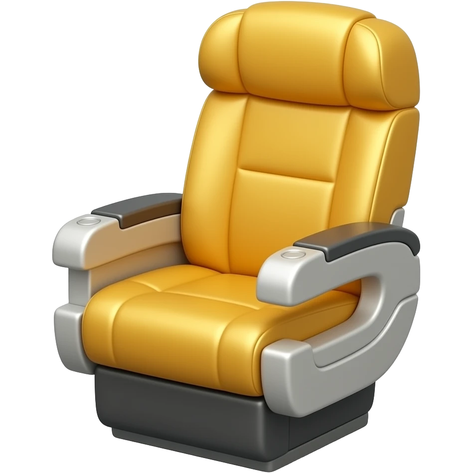 gold color first class airplane chair emoji