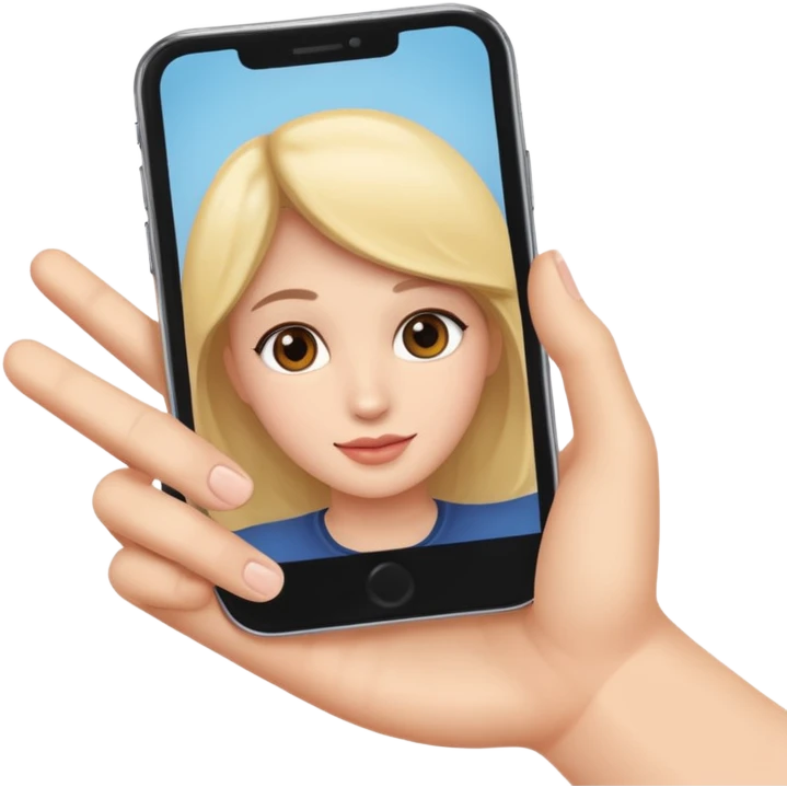 la main qui fais un selfie  emoji