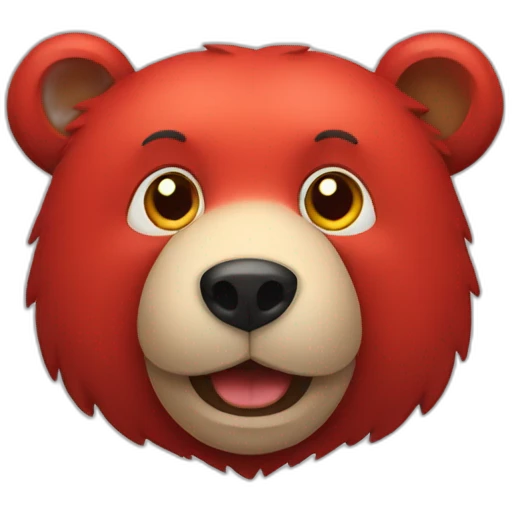red bear emoji