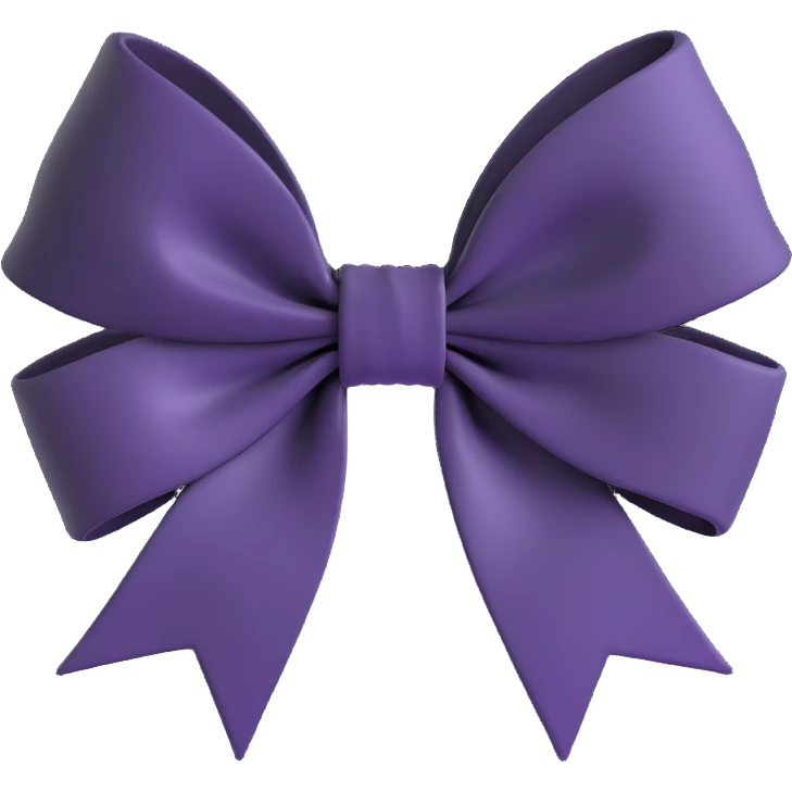Black gothic bow effect emoji