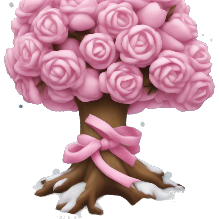 Albero di natale rosa emoji