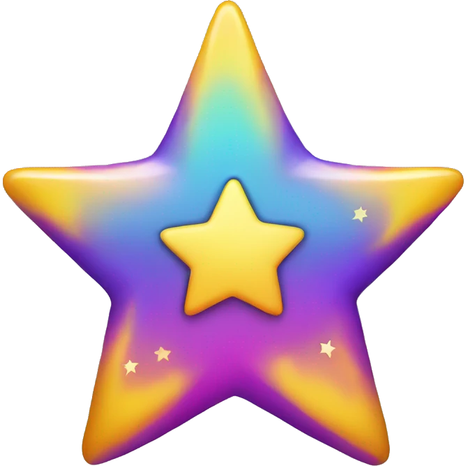 Realistic star with sticker texture  emoji