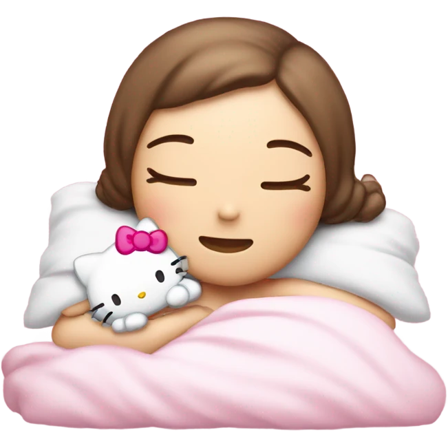 Hello kitty sleeping  emoji