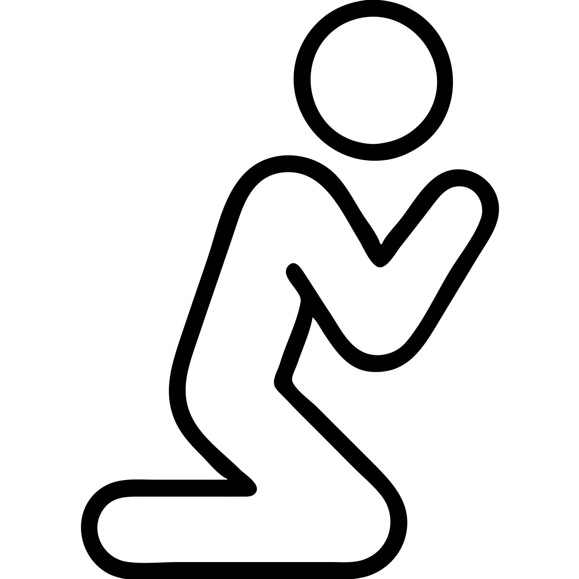 outlined icon of a man praying emoji