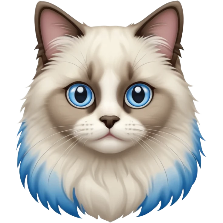 Bicolor seal point Ragdoll cat  emoji